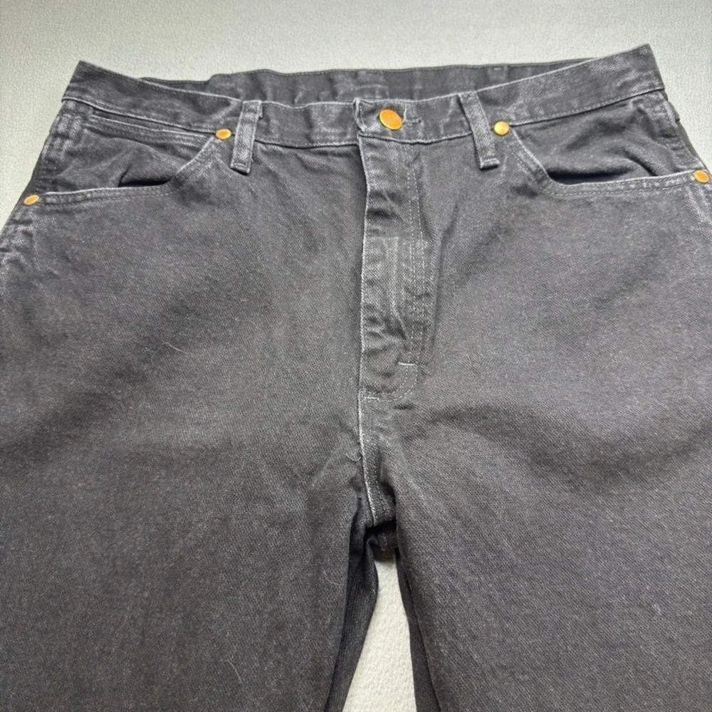 Wrangler Cowboy Cut Original Fit Jeans 35x34 FIT 34x34 Black Denim Western Work